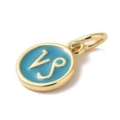 Real 18K Gold Plated Brass Enamel Charms KK-L216-001G-G05-1