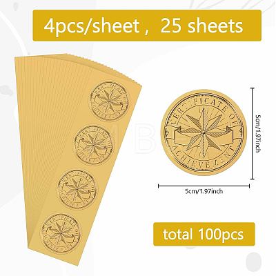 Self Adhesive Gold Foil Embossed Stickers DIY-WH0575-065-1