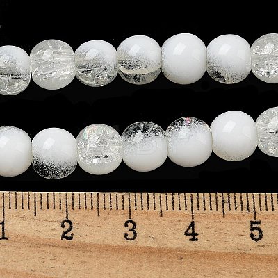 Crackle Glass Beads Strands GLAA-U001-8mm-07-1