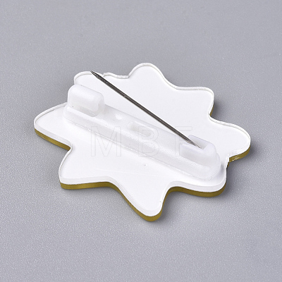 Acrylic Badges Brooch Pins JEWB-E676-36-1