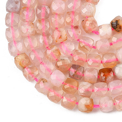 Natural Cherry Blossom Agate Beads Strands G-D103-C02-1