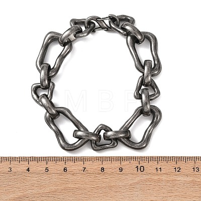304 Stainless Steel Chunky Link Chain Bracelets for Women Men BJEW-C148-03AS-1
