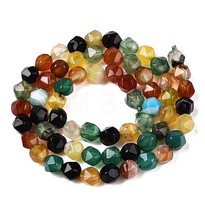 Natural Agate(Dyed) Beads Strands G-T138-221B-1