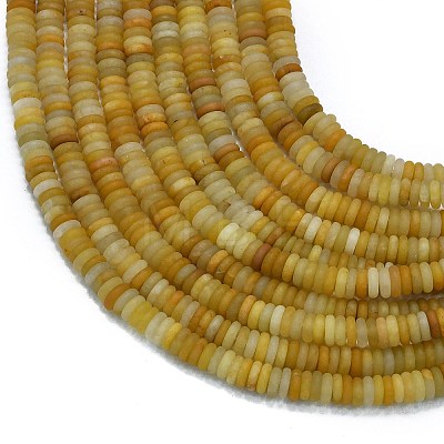 Frosted Natural Topaz Jade Beads Strands G-K389-C13-01-1