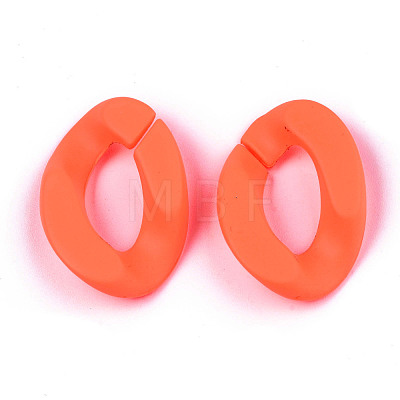 Opaque Spray Painted Acrylic Linking Rings X-OACR-R249-03C-1