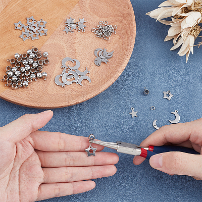 Unicraftale DIY Pendant Jewelry Making Kits STAS-UN0007-27P-1