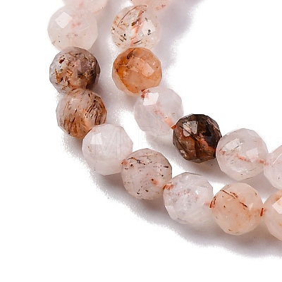 Natural Rutilated Quartz Beads Strands G-G188-B07-02-1