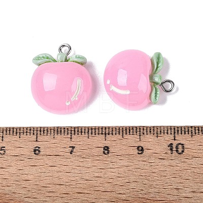 Spray Painted Opaque Resin Pendants RESI-Q232-01A-1