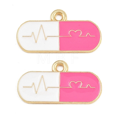 Medical Theme Alloy Enamel Pendants AL-CBA2919-03G-08B-1