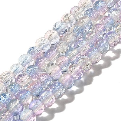 Crackle Glass Beads Strands X-CCG-C002-6mm-09-1
