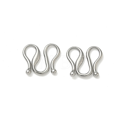 304 Stainless Steel Hook Clasps STAS-Z179-04P-1