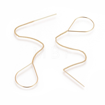 Brass Stud Earring Findings X-KK-S345-066-1