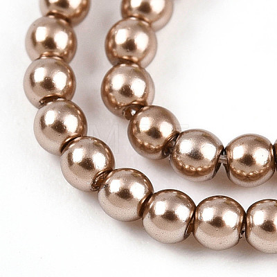 Baking Painted Pearlized Glass Pearl Bead Strands HY-N002-2mm-A06-1