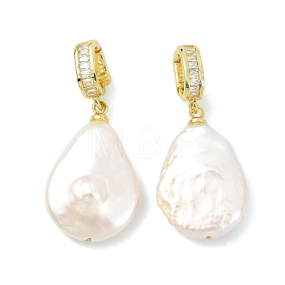 Natural Baroque Keshi Pearl Pendants PALLOY-JF05287-1