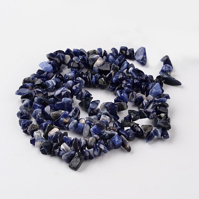 Chip Natural Blue Spot Stone Bead Strands G-M344-18-1