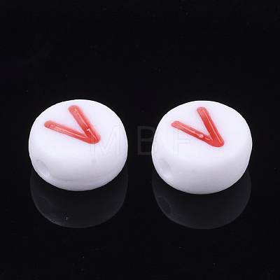 Initial Acrylic Beads OACR-E001-20V-1