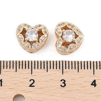 Rack Plating Brass Micro Pave Cubic Zirconia Beads KK-F879-04G-01-1