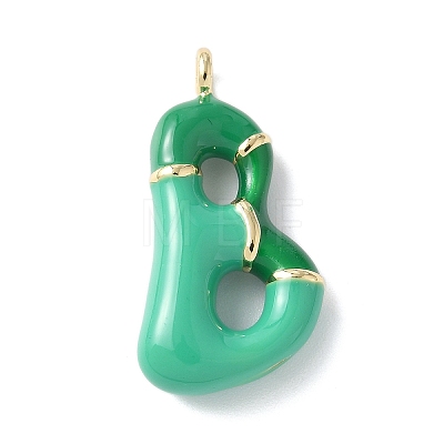 Brass Enamel Pendants X-KK-E093-03G-B-01-1