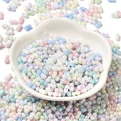 Opaque Colours Luster Glass Seed Beads SEED-B001-01A-06-1