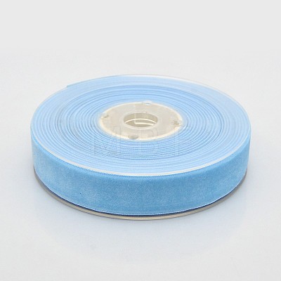 Polyester Velvet Ribbon for Gift Packing and Festival Decoration SRIB-M001-19mm-308-1