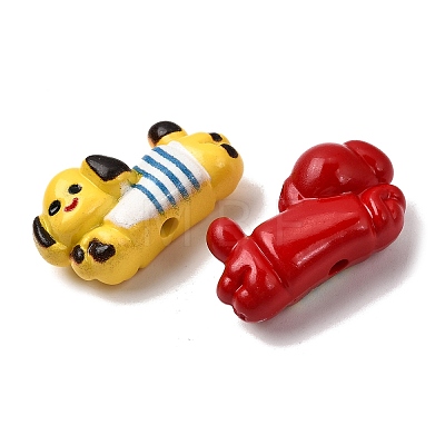 Baking Paint Opaque Acrylic Beads OACR-H060-03-1