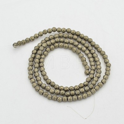 Round Non-magnetic Synthetic Hematite Beads Strands G-D617-6mm-29-1
