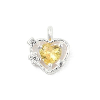 925 Sterling Silver Micro Pave Cubic Zirconia Pendants STER-Q002-02B-1