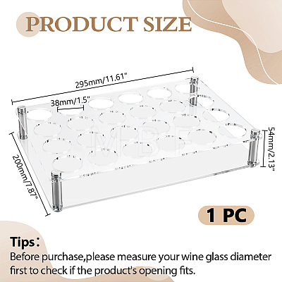 24-Hole Acrylic Mini Shot Glasses Organizer Holder ODIS-HY0001-06-1