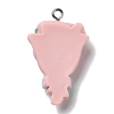 Opaque Resin Pendants X-RESI-D055-049P-1