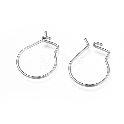 304 Stainless Steel Hoop Earrings Findings X-STAS-H436-02P-1
