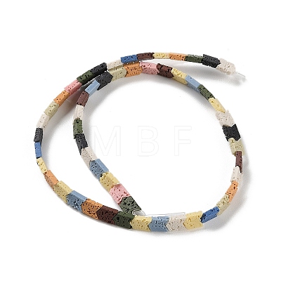 Synthetic Lava Rock Dyed Beads Strands G-H311-03-08-1