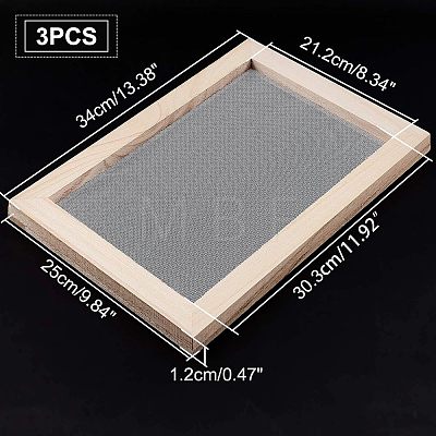 Wooden Paper Making DIY-WH0171-49D-1