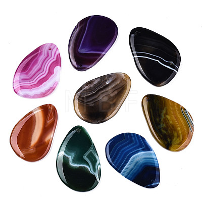 Dyed Natural Brazilian Agate Big Pendants G-T104-16M-1