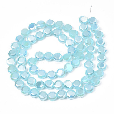 Electroplate Glass Beads Strands EGLA-N002-27-E04-1