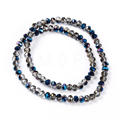 Electroplate Transparent Glass Beads Strands X-EGLA-A034-T4mm-Z01-1