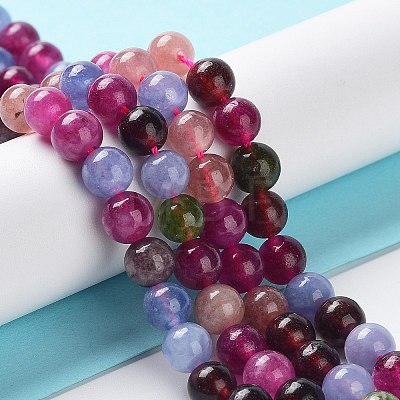 Dyed Natural Malaysia Jade Beads Strands G-G021-01A-03-1