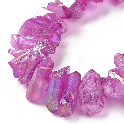 Natural Quartz Crystal Points Beads Strands G-K181-B24-1