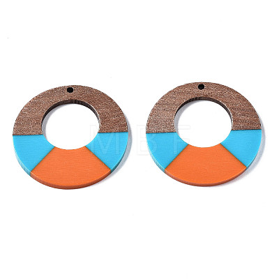 Resin & Walnut Wood Pendants RESI-S389-068A-A04-1