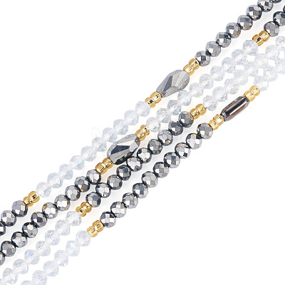 Glass Beaded Adjustable Waist Chains for Women AJEW-TA0005-78B-1