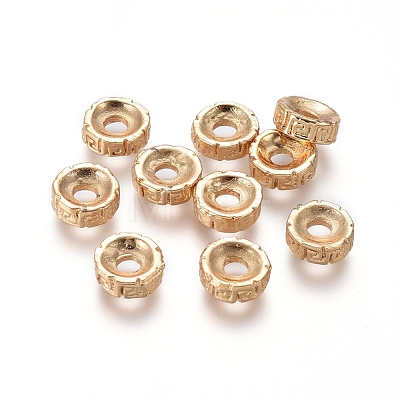 Long-Lasting Plated Alloy Spacer Beads PALLOY-E576-05G-1