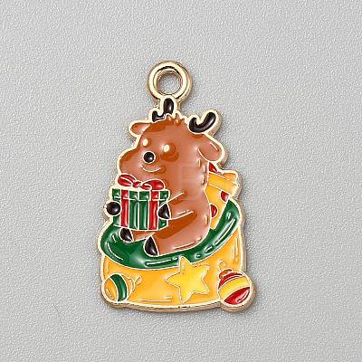 Christmas Alloy Enamel Pendants FIND-CJC0012-140G-1