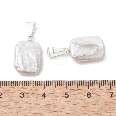 Natural Baroque Keshi Pearl Pendants PALLOY-JF05467-1