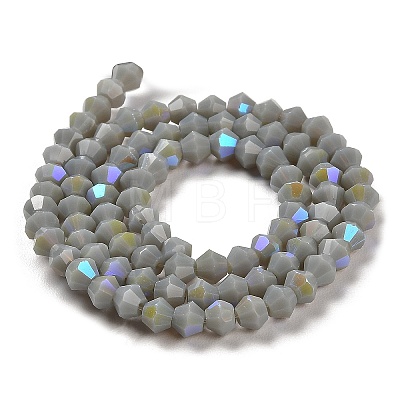 Opaque Solid Color Imitation Jade Glass Beads Strands GLAA-F029-P4mm-D14-1