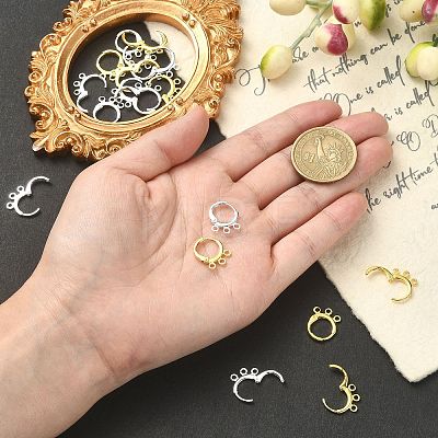 20Pcs 2 Colors Brass Leverback Earring Findings KK-CJ0002-06-1