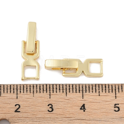 Rack Plating Brass Fold Over Clasps KK-A224-25B-G-1