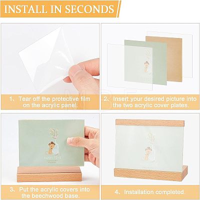 5 Inch Horizontal Desk Photo Frame DIY Kit DIY-WH0319-63-1