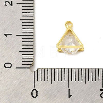 Real 18K Gold Plated Rack Plating Brass Micro Pave Cubic Zirconia Pendants Charms KK-S396-05D-1