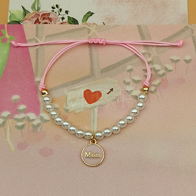 Mother's Day Alloy Enamel Charm Bracelets FS-WGE9C02-02-1
