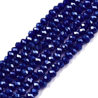 Electroplate Glass Beads Strands EGLA-A044-P1mm-A07-1