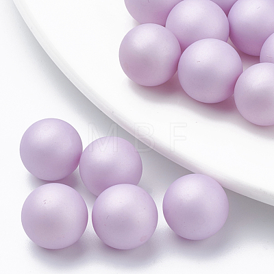 Eco-Friendly Plastic Imitation Pearl Beads X-MACR-S277-3mm-B-1